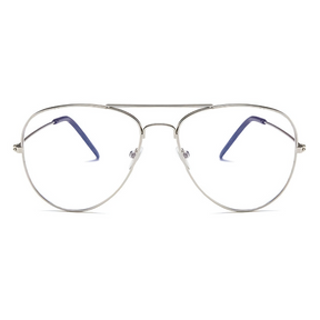 Óculos Verona anti luz azul com armação metálica leve e resistente. Lentes com proteção UV400, narigueiras ajustáveis e design aviador sofisticado. Ideal para proteção e estilo diário.