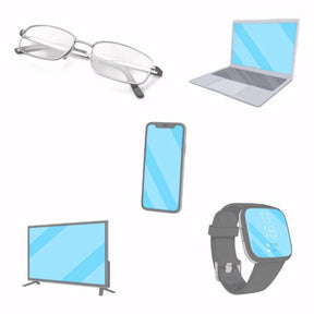Kit com 5 sprays limpa lentes de 25ml e 5 flanelas de microfibra. Ideal para óculos, telas e superfícies delicadas. Remove sujeira e oleosidade sem danificar.