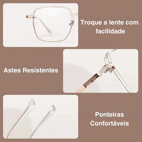 Óculos Feminino com Grau Ajustável - Proteção Luz Azul