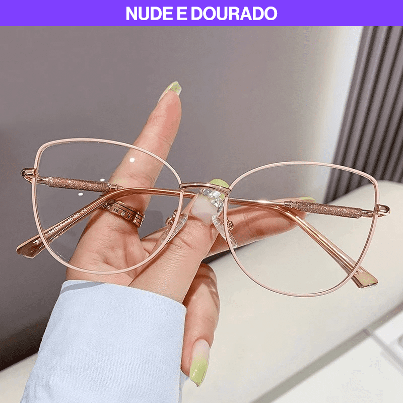 Óculos Feminino Pandora + Lentes Anti Luz Azul e UV400