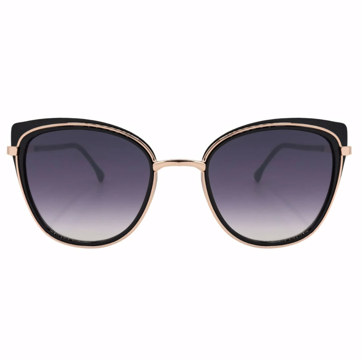 Óculos de Sol Feminino Cat Eye Vintage, armação em acetato italiano e metal anticorrosão. Lentes degradê com proteção UV400, design sofisticado e leve para máximo conforto.