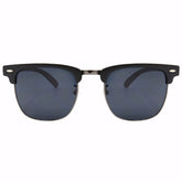 Óculos de Sol Masculino com armação vintage em acetato preto e metal. Lentes escuras com proteção UV400, estrutura leve e resistente para conforto e segurança durante o uso.