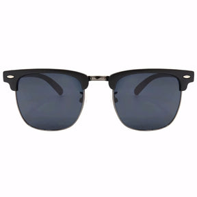 Óculos de Sol Masculino com armação vintage em acetato preto e metal. Lentes escuras com proteção UV400, estrutura leve e resistente para conforto e segurança durante o uso.