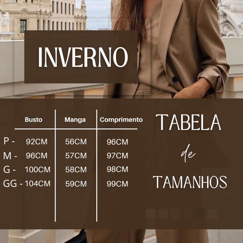 Blazer Alongado Feminino de Inverno - Sartori