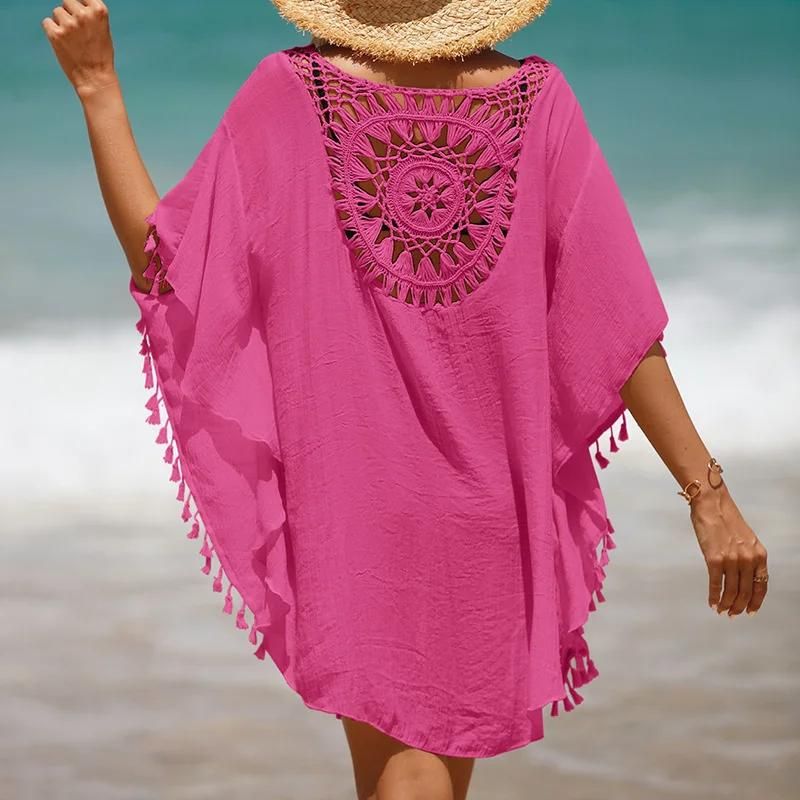 Saída de Praia Plus Size em Tricot