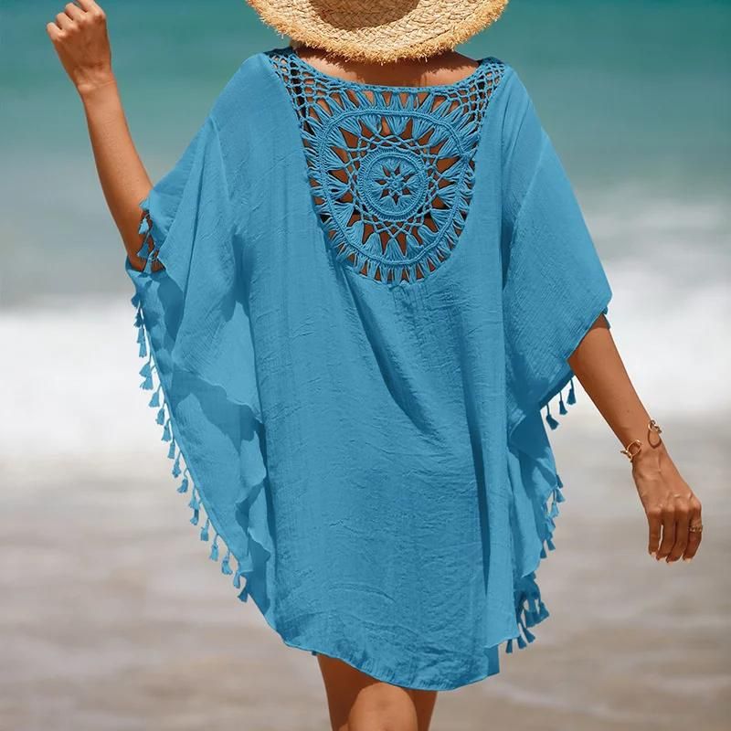 Saída de Praia Plus Size em Tricot